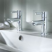 Milano - Modern Basin Pillar Taps - Choice of finish