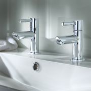 Milano Mirage - Modern Basin Pillar Taps - Chrome
