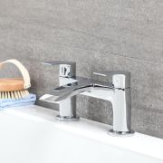 Milano Razor - Modern Deck Mounted Bath Filler Mixer Tap - Chrome
