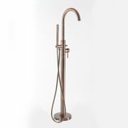 Milano Amara - Modern Freestanding Bath Shower Mixer Tap with Hand Shower - Aged Bronze