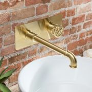 Milano Zandra - Industrial Style Wall Mounted Basin Mixer Tap - Choice of Finish