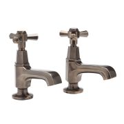 Milano Earlham - Art Deco Basin Pillar Taps - Choice of finish