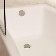 Crosswater - Push Button Bath Waste with Overflow – Choice of Finish