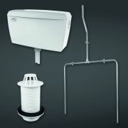 RAK - Concealed 9.0L Urinal Auto Cistern - for 2 Urinals