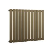 Milano Alpha - Flat Panel Horizontal Designer Radiator - 635mm Tall - Choice of Metallic Colours and Widths