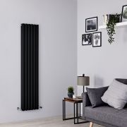 Milano Aruba - Black Vertical Designer Radiator - Choice of Size