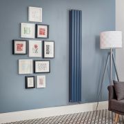 Milano x ECOSO Aruba - Electric Deep Sea Blue Vertical Designer Radiator - Choice of Size and Wi-Fi Thermostat