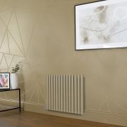 Milano Aruba Electric - Elk Brown Horizontal Designer Radiator - 635mm Tall - Choice of Size, Thermostat and Cable Cover