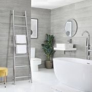 Milano Indus - Floor-Standing Ladder Heated Towel Rail - 1800mm x 500mm - Choice of Finish