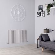 Milano Aruba - Light Grey Horizontal Designer Radiator - 635mm x 1000mm (Double Panel)