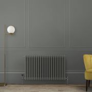 Milano Windsor - Horizontal Traditional Triple Column Radiator - Choice of Grey Finishes and Sizes