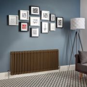 Milano Windsor - Horizontal Traditional Triple Column Radiator - Choice of Metallic Colours and Sizes