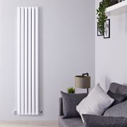 Milano Aruba Ayre - 1800mm White Vertical Aluminium Designer Radiator - Choice of Size