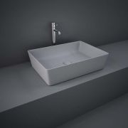 RAK Feeling - Matt Grey Modern Rectangular Countertop Basin - 500mm x 360mm (No Tap-Holes)
