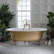 Milano Richmond - Traditional Roll Top Freestanding Bath - 1730mm x 780mm - Choice of Metallic Colours and Feet Finish