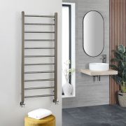 Milano Ezra - Dark Gold Stainless Steel Flat Heated Towel Rail - Choice of Size