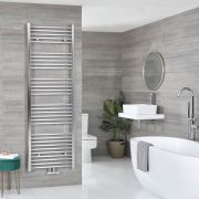 Milano Indus Chrome Floor Standing Ladder Heated Towel Rail 1800mm x 500mm