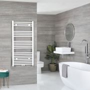 Milano Kent Electric Chrome Straight Heated Towel Rail Choice of Size and Heating Element