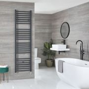 Milano Artle Electric - Anthracite Straight Heated Towel Rail - 1800mm x 500mm