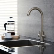 Milano Mirage - Modern Kitchen Mixer Tap with Swivel Spout - Brushed Nickel