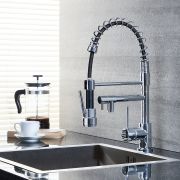 Milano Mirage - Modern Pull Down Spray Kitchen Mixer Tap - Chrome
