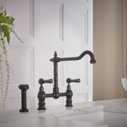 Milano Elizabeth - Classic Bridge Kitchen Mixer Tap with Pull-Out Spray - Choice of Finish