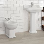 Milano Richmond - White Traditional Floor Standing Bidet - 405mm x 390mm