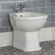 Milano Richmond - White Traditional Floor Standing Bidet - 405mm x 390mm