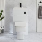 Milano Lurus - Modern Elswick Toilet and Basin and Combination Unit - 500mm x 890mm - Choice of Finish