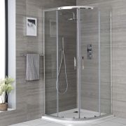 Milano Portland - 900mm Quadrant Shower Enclosure with Slate Tray - Choice of Tray Finish