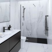 RAK Feeling - Walk-In Shower Enclosure with Matt Black Tray - Choice of Sizes