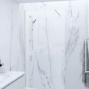 RAK Feeling - White Walk-In Shower Enclosure with Tray - Choice of Sizes