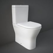 RAK Resort - Gloss White Maxi Close Coupled Rimless Toilet with Wrap Over Soft Close Seat
