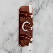 Milano Elizabeth - Traditional Concealed Thermostatic Triple Shower Valve - Brushed Copper