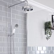 Milano Elizabeth - Chrome and White Traditional Rigid Riser