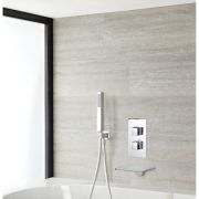 Milano Blade - Chrome Thermostatic Shower with Hand Shower and Bath Filler (2 Outlet)