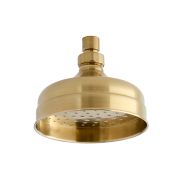 Milano Elizabeth - 155mm Traditional Apron Shower Head - Brushed Brass