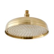 Milano Elizabeth - 300mm Traditional Apron Shower Head - Brushed Brass