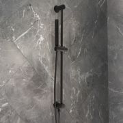 Milano Otto - Modern Round Riser Rail Kit with Hand Shower and Integrated Elbow - Choice of Finish