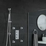 Milano Mirage - Chrome Thermostatic Shower with Hand Shower and Body Jets (2 Outlet)