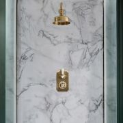 Milano Elizabeth - Brushed Brass Traditional Thermostatic Shower with Wall Mounted Shower Head (1 Outlet)