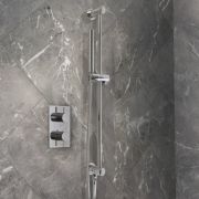 Milano Otto - Modern Thermostatic Shower with Riser Rail Kit - Choice of Finish (1 Outlet)
