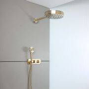 Milano Lune - Thermostatic Diverter Shower Valve with Hand Shower and Shower Head (2 Outlet) - Choice of Finish