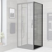 Milano Nero - Black Shower Side Panel - Choice of Sizes