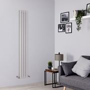 Milano Aruba - Light Grey Vertical Designer Radiator - 1780mm x 236mm (Double Panel)