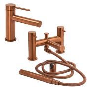 Milano Otto - Modern Basin Mixer and Bath Shower Mixer Tap Set - Choice of Finish