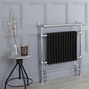 Milano Elizabeth - Traditional Heated Towel Rail (With Overhanging Rail) - Choice of Size and Finish