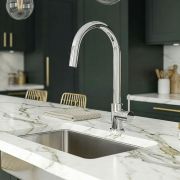 Harlyn Treen - Modern Kitchen Mixer Tap with Swivel Spout - Choice of Finish