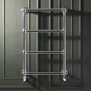 Milano Derwent - Wall Mounted Traditional Chrome Minimalist Heated Towel Rail - Choice of Size