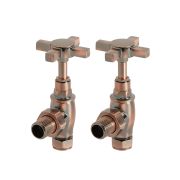 Milano - Brushed Bronze Traditional Angled Radiator Valves